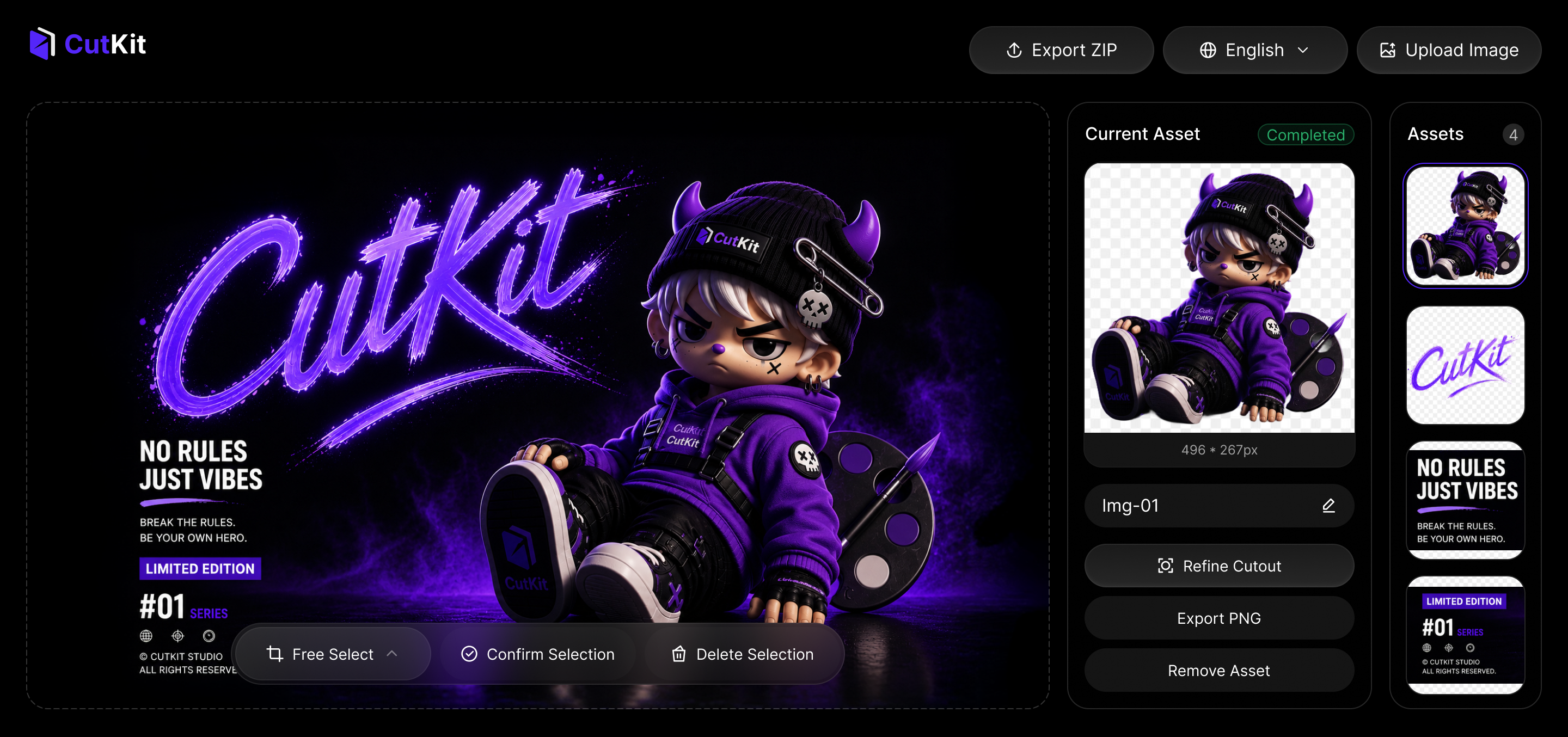 CutKit uploaded asset workbench state