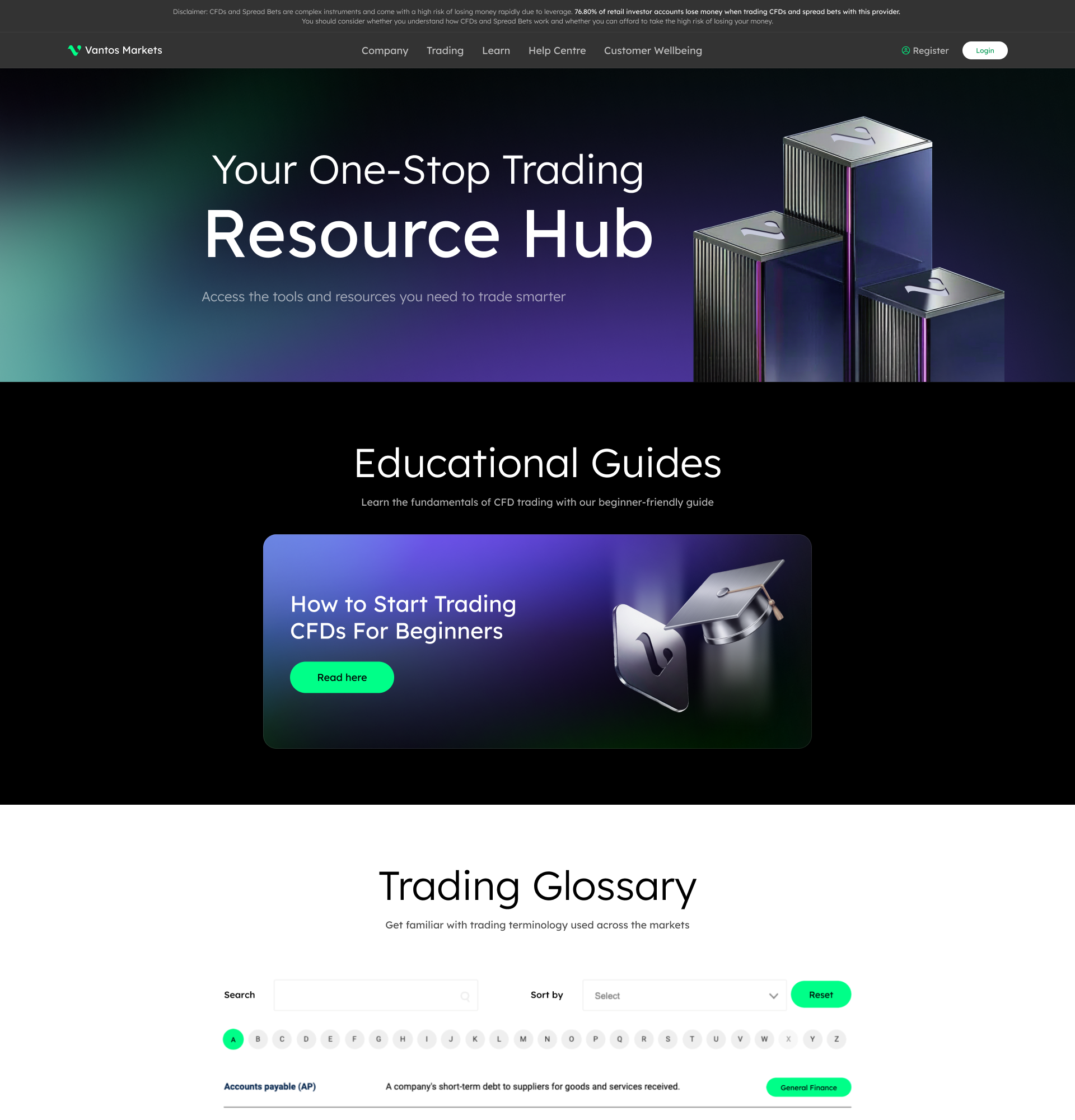 Resource Hub page
