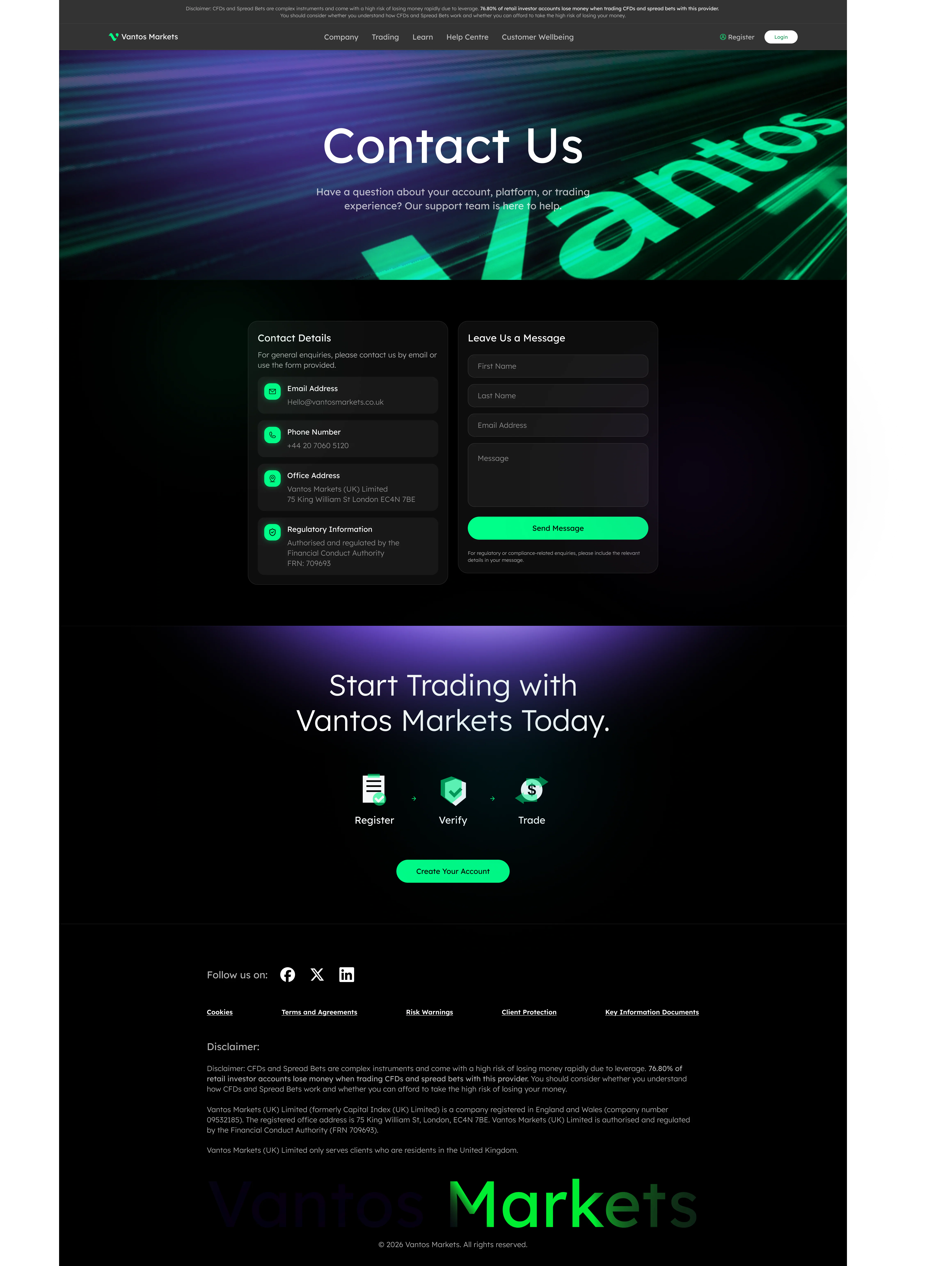 Contact page